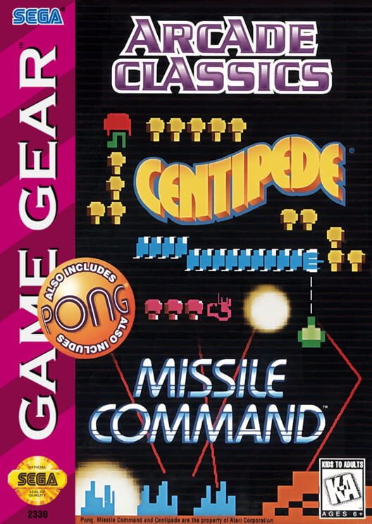 Arcade Classics — Game Gear 1996 — NTSC-U
