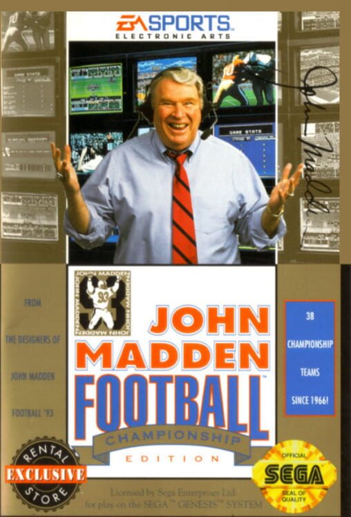 John Madden Football '93: Championship Edition — Genesis 1992 — NTSC-U